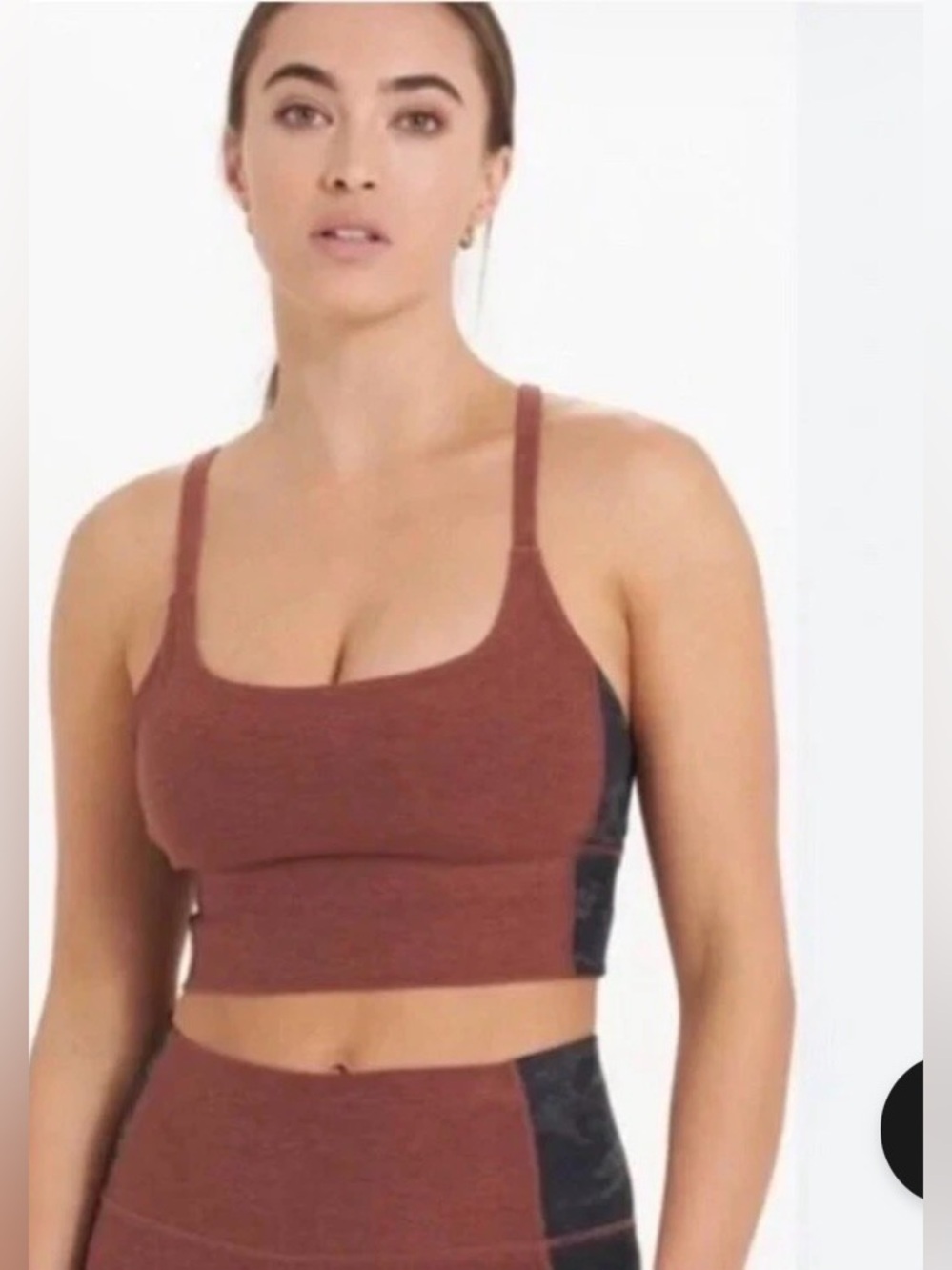 Vuori Aspire Elevation Sports Bra Cedar Charcoal Women’s Size Small